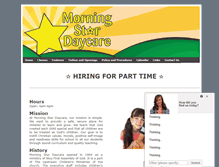 Tablet Screenshot of morningstar-daycare.com